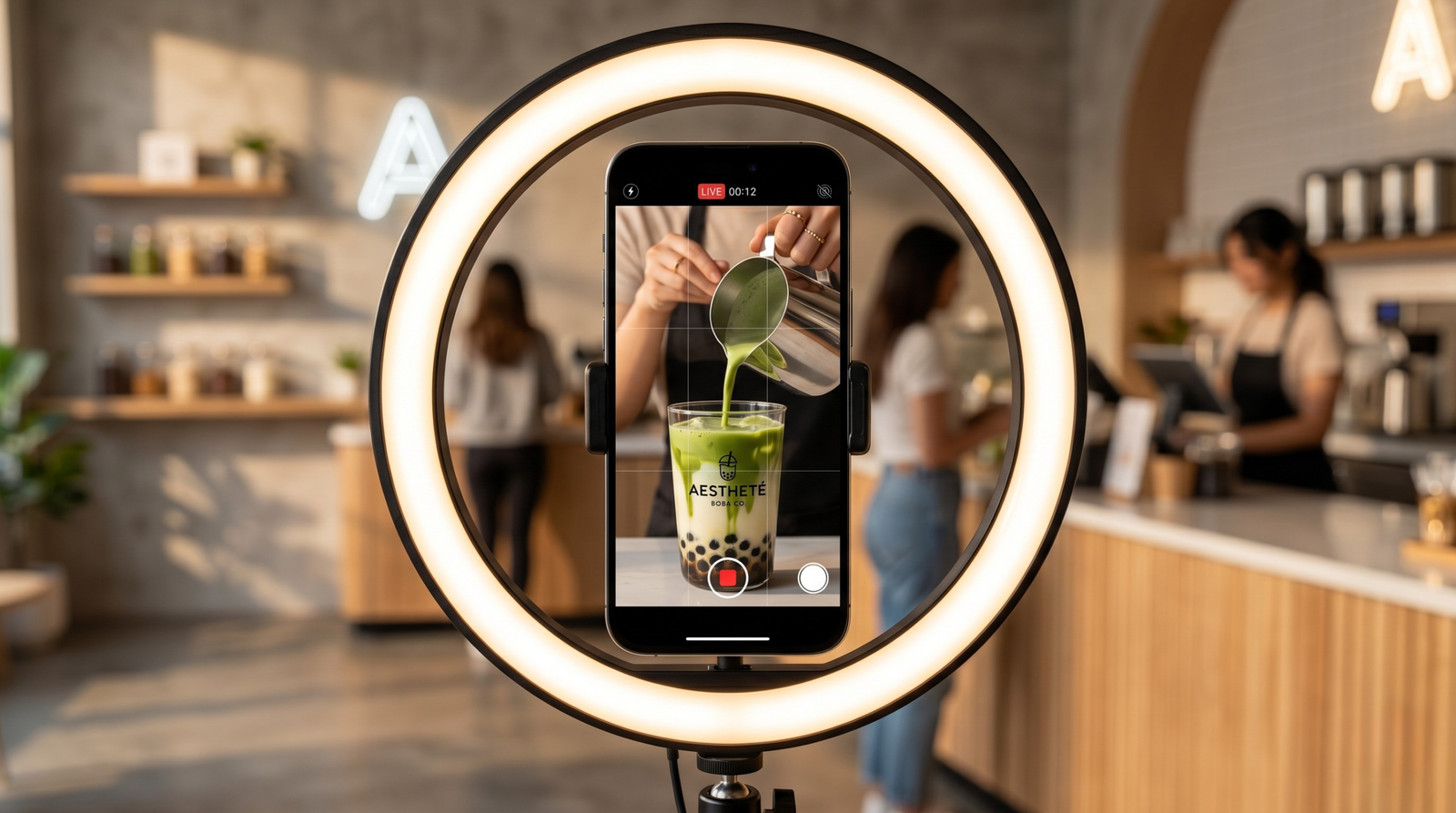boba tea shop marketing through visual ads