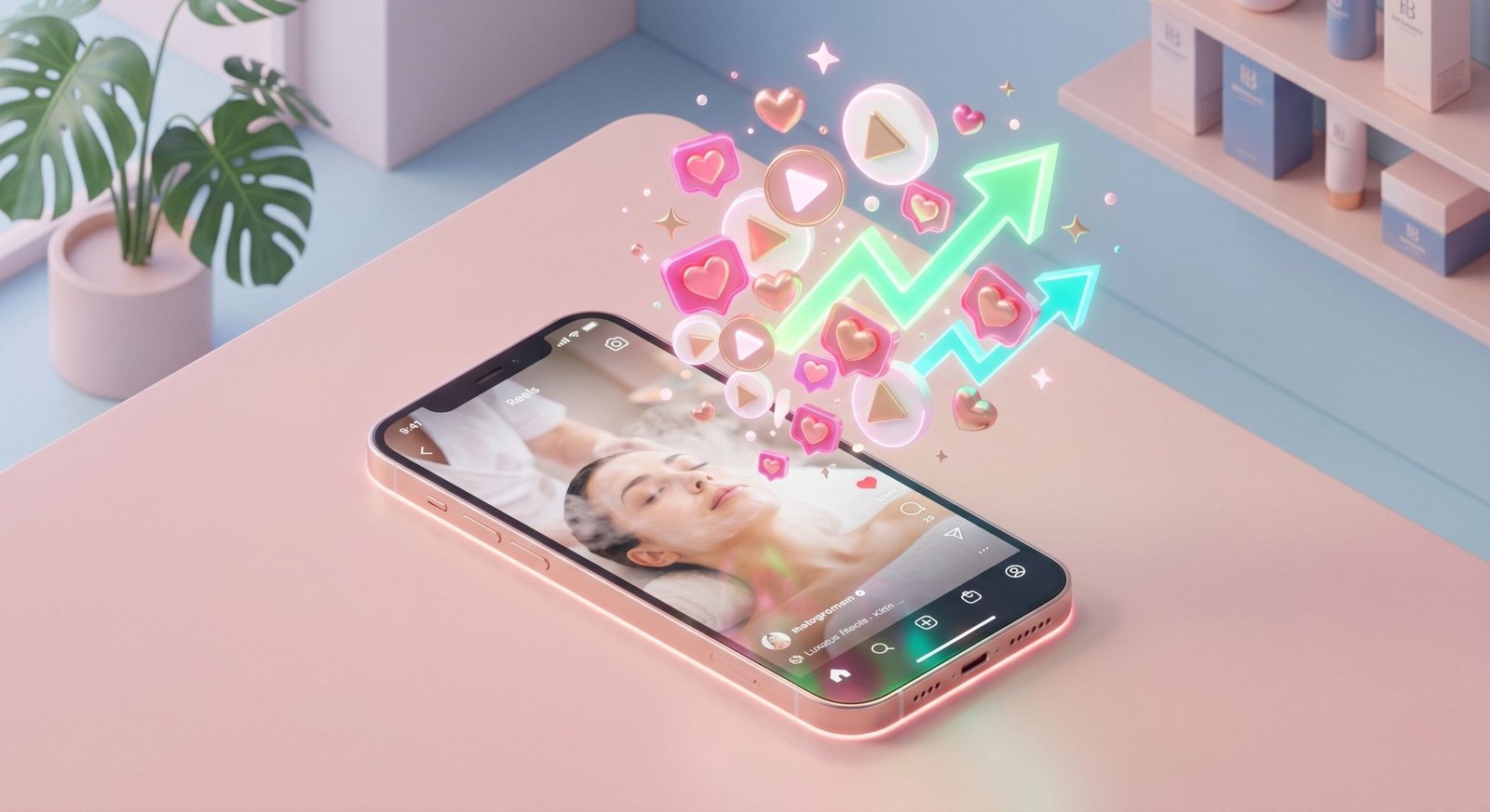 TikTok and Instagram Reels spa video marketing analytics dashboard