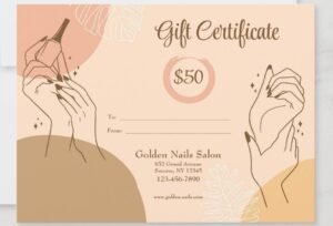 Gift cards design tiệm nail