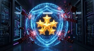 Google Reputation Pro digital shield protecting a local business 5-star rating from fake reviews