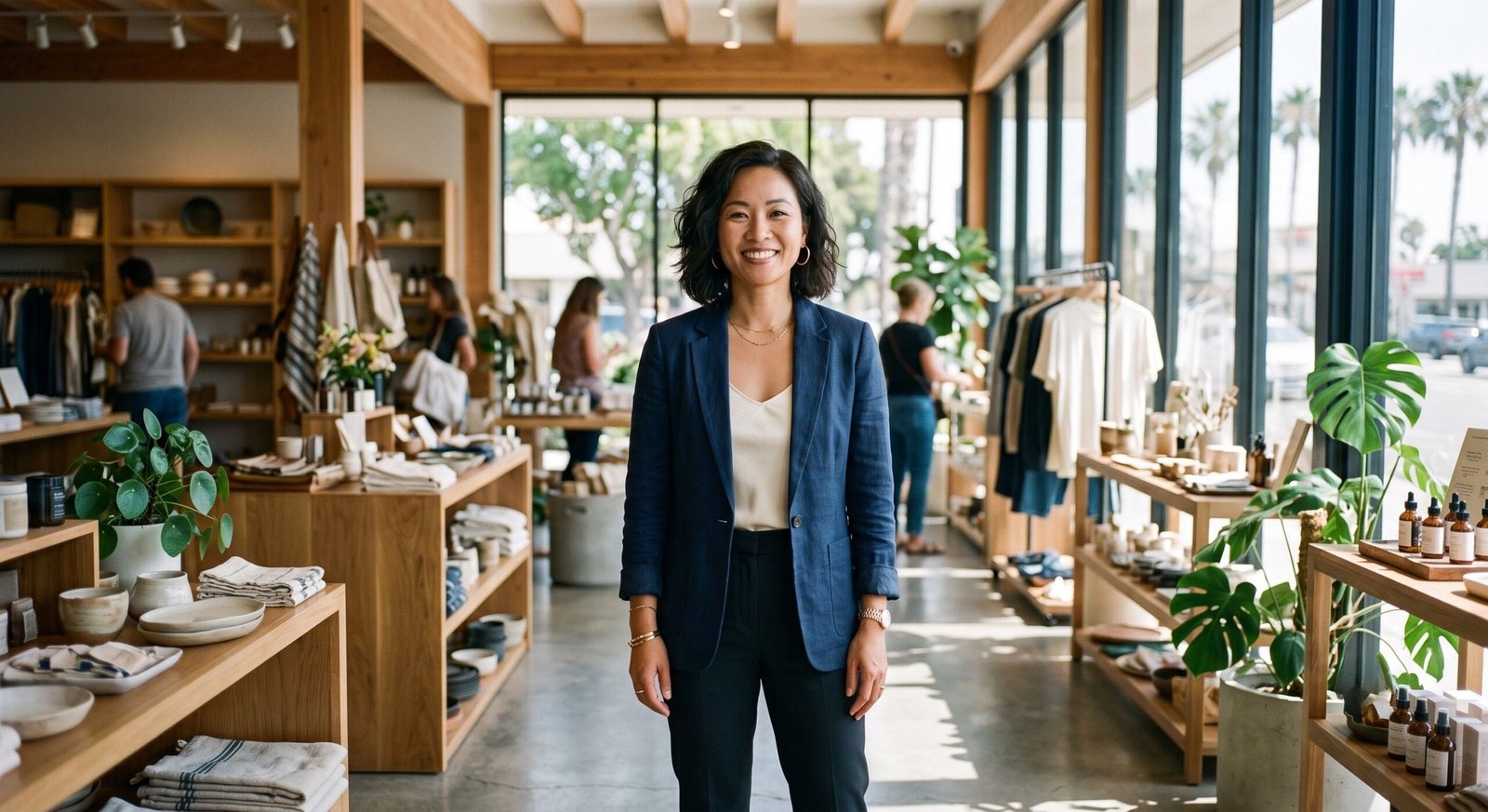 A confident Vietnamese-American business owner partnering with a top Orange County marketing agency to lead the digital shift.