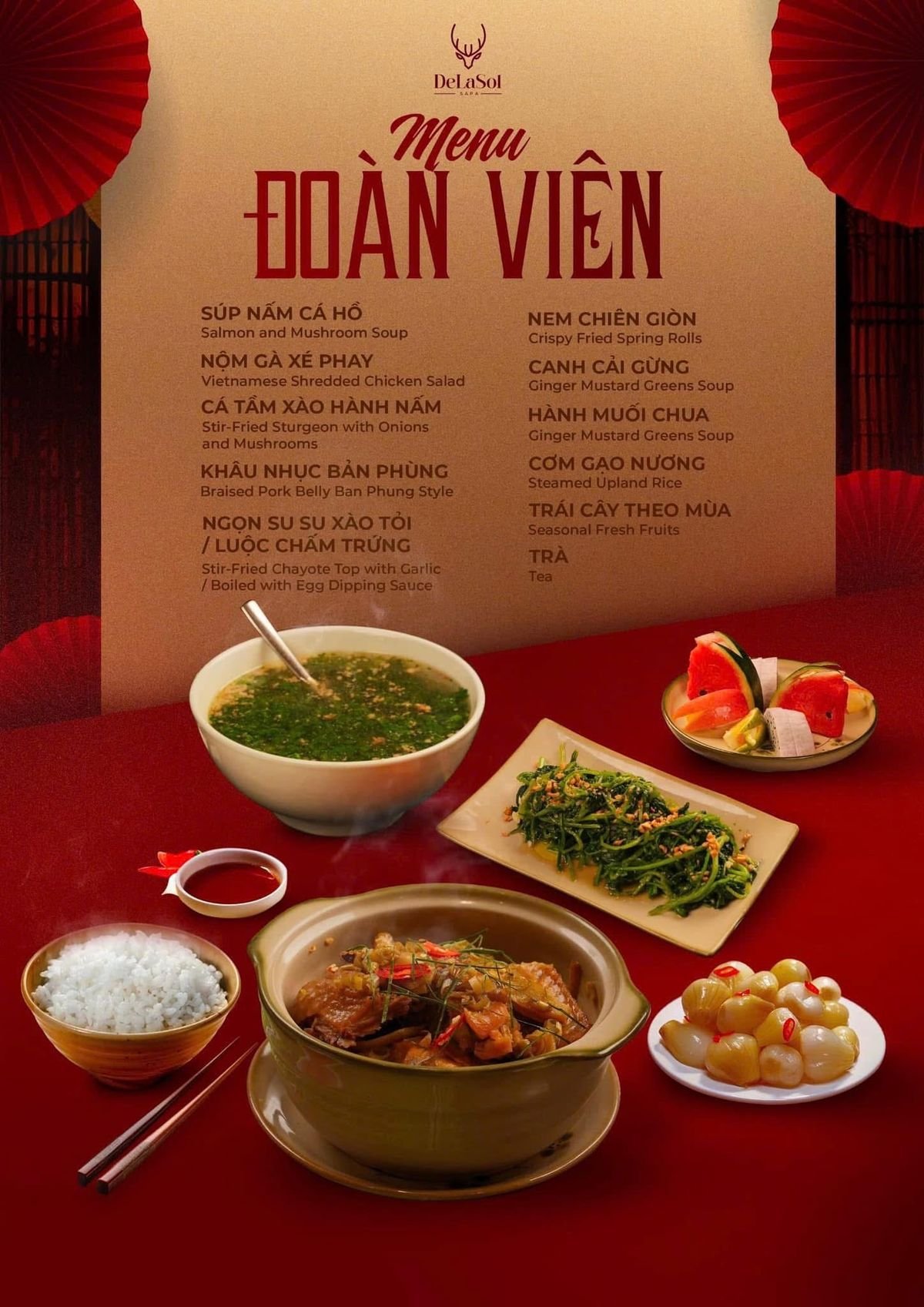 Thiết kế thực đơn song ngữ